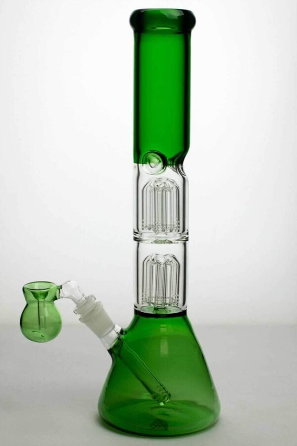 15" Double 6 Tree Arms Percolator | Water Glass Bongs | Free NZ Shipping