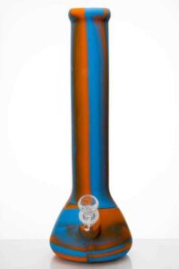 13" Stripe Silicone Beaker Bong | Best Bongs Online | Free NZ Shipping