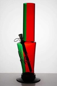 12" Acrylic Rasta Water Pipe | Acrylic Bongs For Sale | Free NZ Shipping