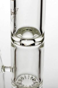 15" Double Flat Glass Water Bong | Bongs For Sale | Free NZ Shipping
