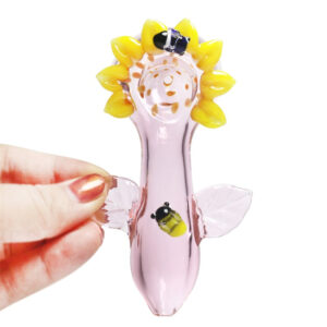 Sunflower Glass Pipe | Smoking Spoon Pipes For Sale | Free NZ Shipping