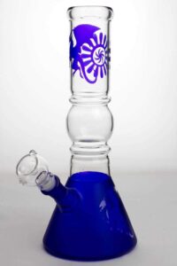 12" Coated Glass Water Bong | Beaker Bong For Sale | Free NZ Shipping