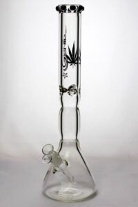 18" Genie Color Dot Curved Tube | Water Glass Bongs | Free NZ Shipping
