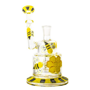 6 Honeybee Pattern Glass Water Bong  Bongs For Sale  Free NZ Shipping