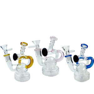 6" Mini Recycler Glass Dab Rig | Wax/Oil Rigs For Sale | Free NZ Shipping