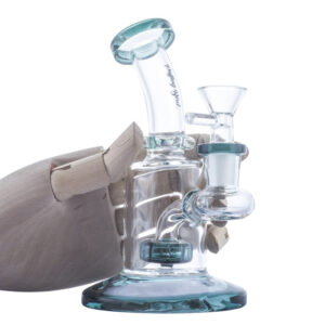6" Mini Showerhead Perc Glass Dab/Wax Rig  For Sale | Free NZ Shipping