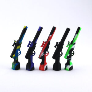 Rifle Silicone Pipe w/ Stainless Steel Bowl