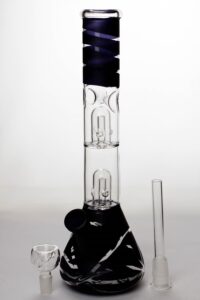 12" Double Dome Perc Beaker Bong | Cheap Bong For Sale | Free NZ Shipping