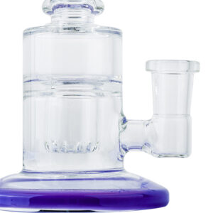 7.6" Bird Cage Perc Purple Glass Mini Dab Rig For Sale | Free NZ Shipping