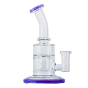7.6" Bird Cage Perc Purple Glass Mini Dab Rig For Sale | Free NZ Shipping