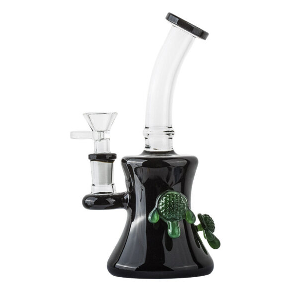 7.8" Bent Neck Black Boro Glass Dab Rig | For Sale | Free NZ Shipping