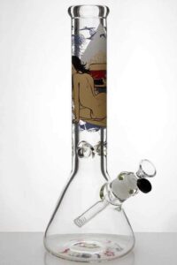 14" Sexy Girl Cartoon | Heavy Beaker Water Glass Bong | Free NZ Shipping