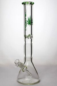 18" Genie Color Dot Curved Tube | Water Glass Bongs | Free NZ Shipping