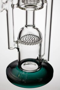 12″ infyniti glass honey comb and shower head diffuser recycled bong