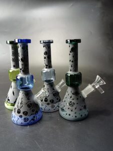 7" Funny Pattern Glass Beaker Bong/Water Pipes For Sale | Free NZ Shipping