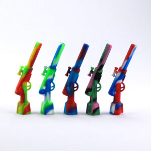 Rifle Silicone Pipe w/ Stainless Steel Bowl