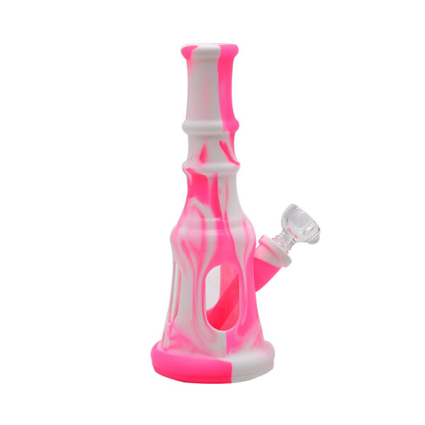 8" Straight Glass Silicone Bong | Dab Rigs For Sale | Free NZ Shipping