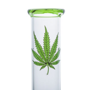 8.3" Leaf Print Mini Glass Bong | Cheap Bongs For Sale | Free NZ Shipping