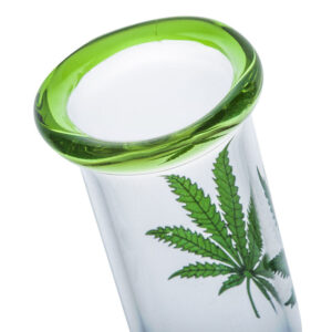 8.3" Leaf Print Mini Glass Bong | Cheap Bongs For Sale | Free NZ Shipping