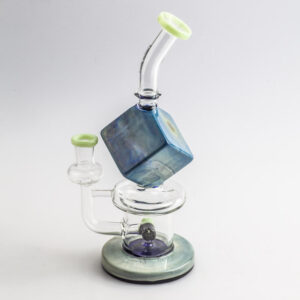 8" Blue Cube Glass Dab Rig w/ SOC Tokes Vaporizer Set | Free NZ Shipping