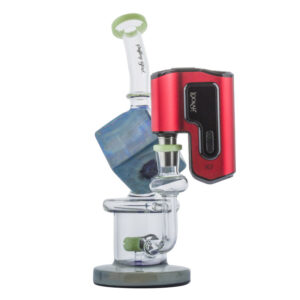 8.5" Blue Cube Glass Dab Rig w/ Lookah Q7 Electric Dab Nail Set | SALE