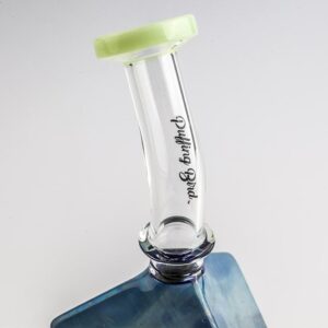 8.5" Blue Cube Glass Dab Rig w/ Lookah Q7 Electric Dab Nail Set | SALE