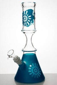 12″ color coated glass water bongs