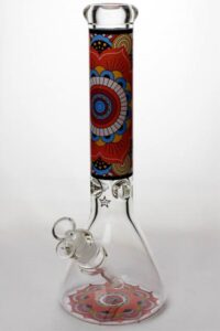 14" Geometric Heavy Glass Beaker Water Bong For Sale | Free NZ Shipping