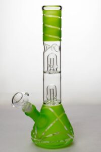 12" Double Dome Perc Beaker Bong | Cheap Bong For Sale | Free NZ Shipping