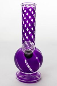 6″ hollow base glass water bong