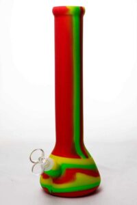 13" Stripe Silicone Beaker Bong | Best Bongs Online | Free NZ Shipping