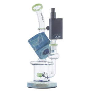 8" Blue Cube Glass Dab Rig w/ SOC Tokes Vaporizer Set | Free NZ Shipping