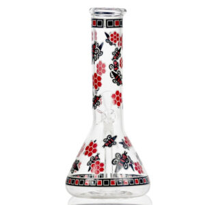 8" Glow-In-The-Dark Honeybee Beaker Bong For Sale | Free NZ Shipping