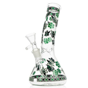 8" Glow-In-The-Dark Honeybee Beaker Bong For Sale | Free NZ Shipping