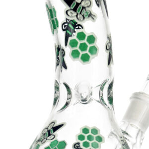 8" Glow-In-The-Dark Honeybee Beaker Bong For Sale | Free NZ Shipping