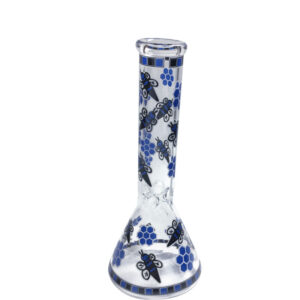 8" Glow-In-The-Dark Honeybee Beaker Bong For Sale | Free NZ Shipping