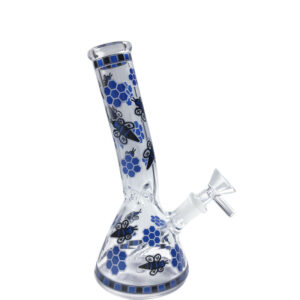 8" Glow-In-The-Dark Honeybee Beaker Bong For Sale | Free NZ Shipping