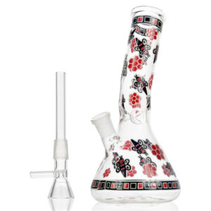 8" Glow-In-The-Dark Honeybee Beaker Bong For Sale | Free NZ Shipping