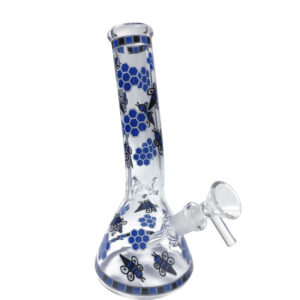 8" Glow-In-The-Dark Honeybee Beaker Bong For Sale | Free NZ Shipping