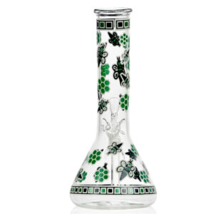 8" Glow-In-The-Dark Honeybee Beaker Bong For Sale | Free NZ Shipping