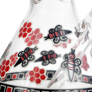 8" Glow-In-The-Dark Honeybee Beaker Bong For Sale | Free NZ Shipping