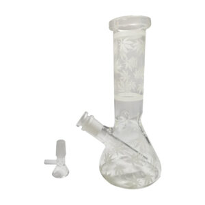 8" Glow-In-The-Dark Leaf Water Beaker Bong For Sale | Free NZ Shipping