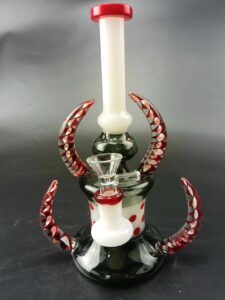 8" Heady Glass Dab Rig w/ Horns | Wax Rigs For Sale | Free NZ Shipping