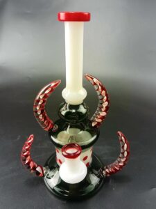 8" Heady Glass Dab Rig w/ Horns | Wax Rigs For Sale | Free NZ Shipping
