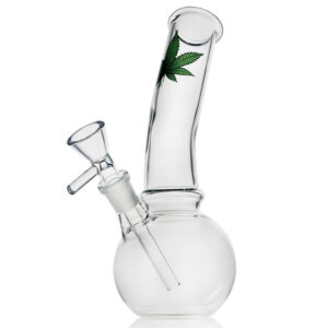 8" Marijuana Leaf Basic Glass Bong/Water PipesFor Sale | Free NZ Shipping