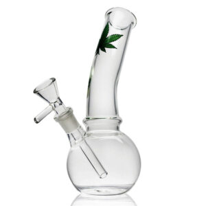 8" Marijuana Leaf Basic Glass Bong/Water PipesFor Sale | Free NZ Shipping