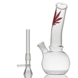 8" Marijuana Leaf Basic Glass Bong/Water PipesFor Sale | Free NZ Shipping