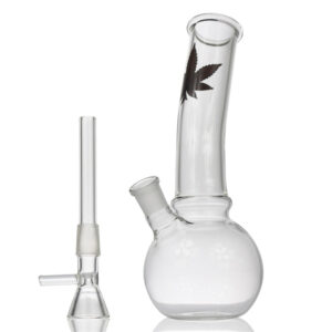 8" Marijuana Leaf Basic Glass Bong/Water PipesFor Sale | Free NZ Shipping