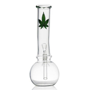 8" Marijuana Leaf Basic Glass Bong/Water PipesFor Sale | Free NZ Shipping
