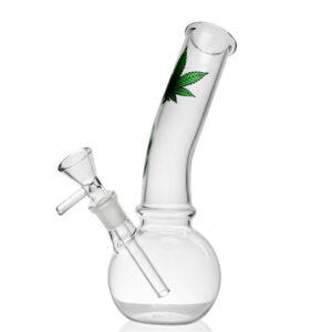 8" Marijuana Leaf Basic Glass Bong/Water PipesFor Sale | Free NZ Shipping